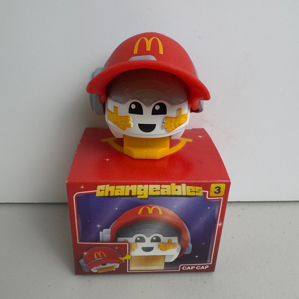 McDonalds Changeables 3 Cap Cap Transforming Robot 2026 Happy Meal Toy